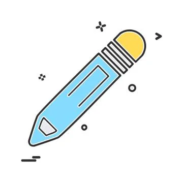 Pencil icon design vector Illustrazione stock