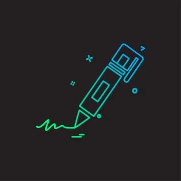 Pencil icon design vector Stock Illustration