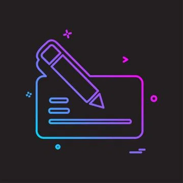 Pencil icon design vector Stock Illustration
