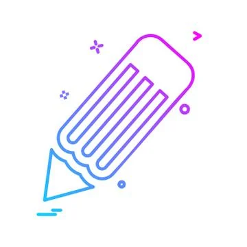 Pencil icon design vector Stock Illustration