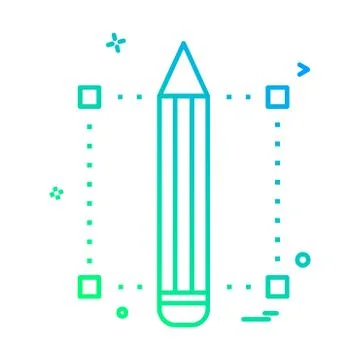 Pencil icon design vector Stock Illustration