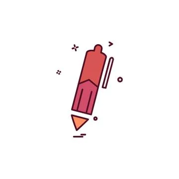 Pencil icon design vector Stock Illustration