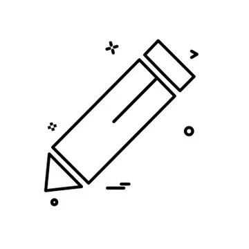 Pencil icon design vector Stock Illustration