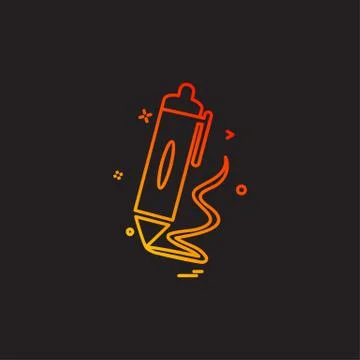 Pencil icon design vector Stock Illustration