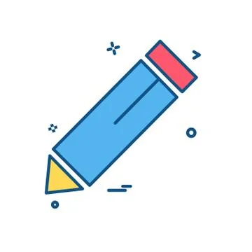 Pencil icon design vector Stock Illustration