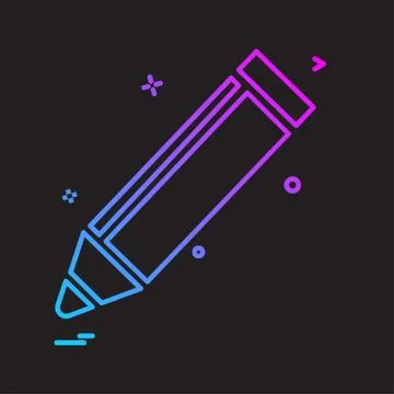 Pencil icon design vector 스톡 일러스트