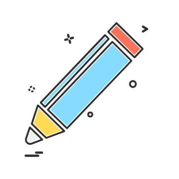 Pencil icon design vector 스톡 일러스트