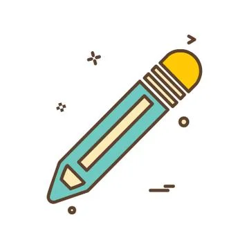 Pencil icon design vector Stock Illustration