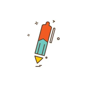 Pencil icon design vector Stockillustratie