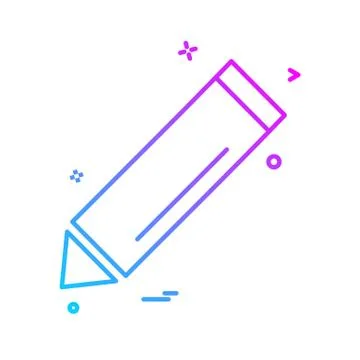 Pencil icon design vector Stock Illustration