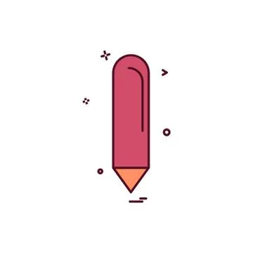 Pencil icon design vector 库存插图