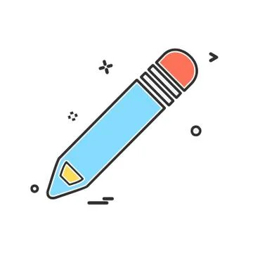 Pencil icon design vector Stock Illustration