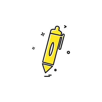 Pencil icon design vector Stock Illustration