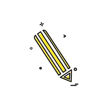 Pencil icon design vector Stock Illustration