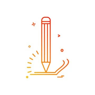 Pencil icon design vector Stock Illustration