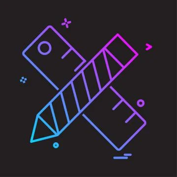 Pencil icon design vector Stock Illustration