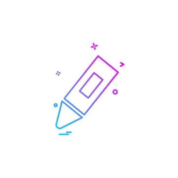 Pencil icon design vector Stock Illustration