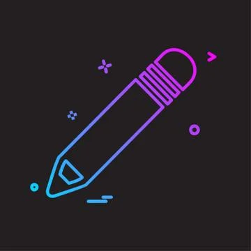 Pencil icon design vector Stock Illustration