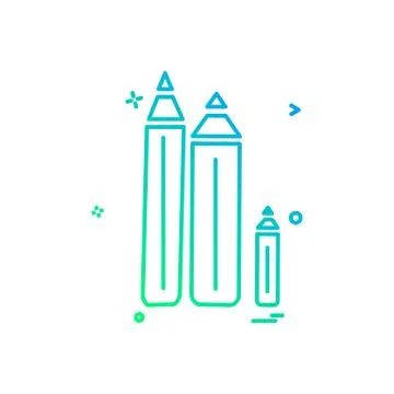 Pencil icon design vector Stockillustratie