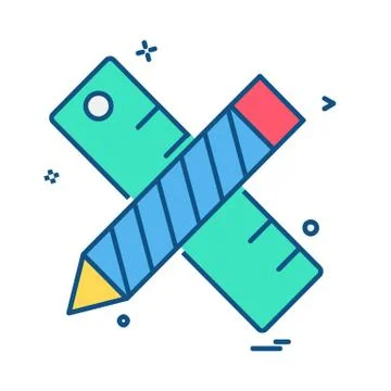 Pencil icon design vector Illustrazione stock