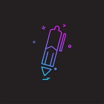 Pencil icon design vector Stock Illustration