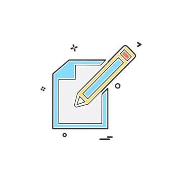 Pencil icon design vector Stock Illustration