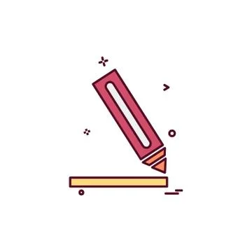 Pencil icon design vector Stock Illustration
