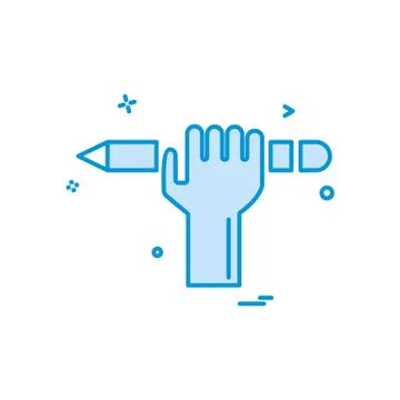 Pencil icon design vector 库存插图
