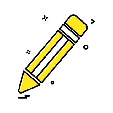 Pencil icon design vector Stock Illustration