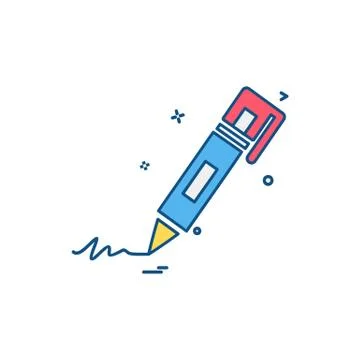 Pencil icon design vector Stock Illustration