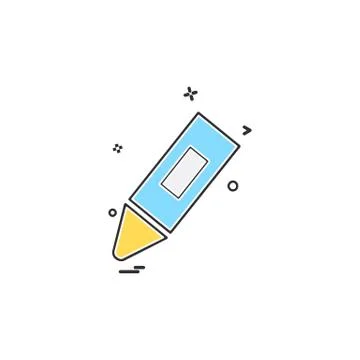 Pencil icon design vector Stock Illustration