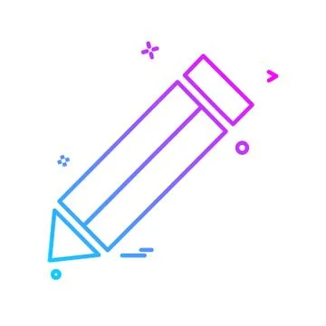 Pencil icon design vector Stock Illustration