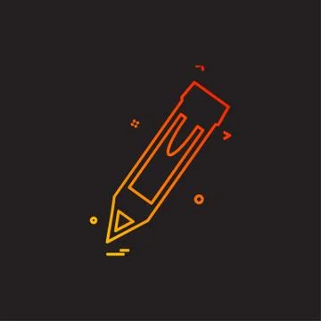Pencil icon design vector イラスト素材