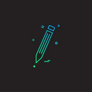 Pencil icon design vector Stock Illustration