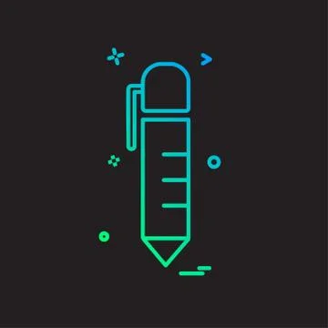 Pencil icon design vector 스톡 일러스트