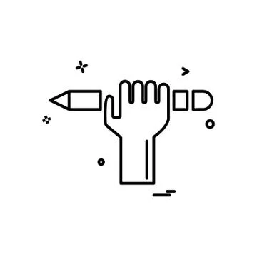 Pencil icon design vector Stock Illustration