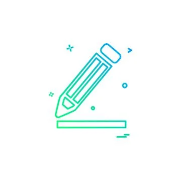Pencil icon design vector 스톡 일러스트