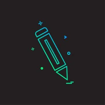 Pencil icon design vector Stock Illustration