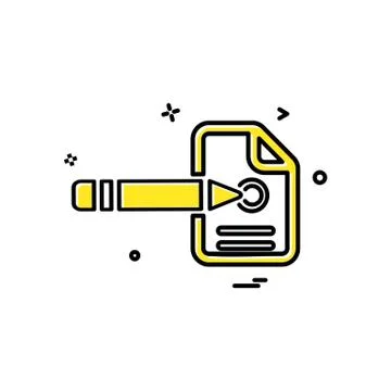 Pencil icon design vector Stock Illustration