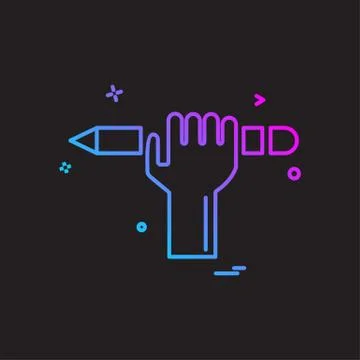 Pencil icon design vector イラスト素材