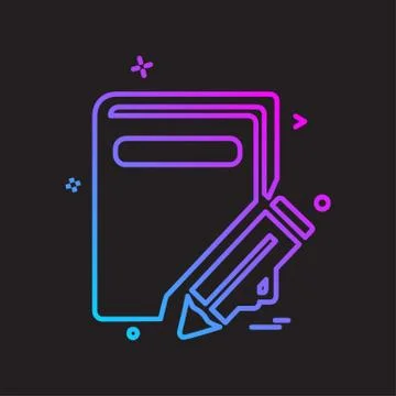 Pencil icon design vector Stock Illustration