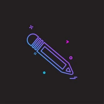 Pencil icon design vector イラスト素材