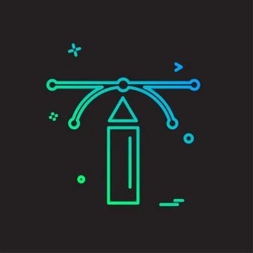 Pencil icon design vector イラスト素材
