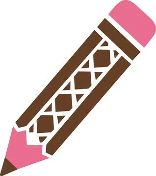 Pencil icon for editing and creating notes Stock Illustration