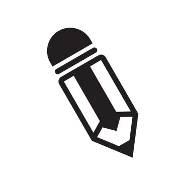 Pencil icon, flat design Stock Illustration