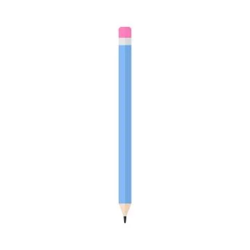 Pencil icon in flat design. Vector illustration. Stock Illustration