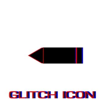 Pencil icon flat. Stock Illustration