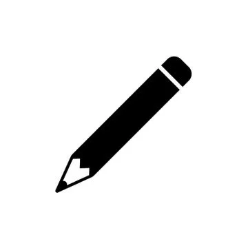 Pencil icon in flat style Stock Illustration