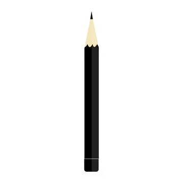 Pencil icon in flat style Stock Illustration
