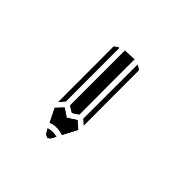 Pencil Icon In Flat Style Vector For Apps, UI, Websites. Black Icon Vector Stock Illustration